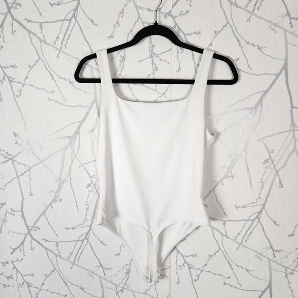 Babaton White Square Neck Contour Tank Bodysuit - Picture 3 of 5